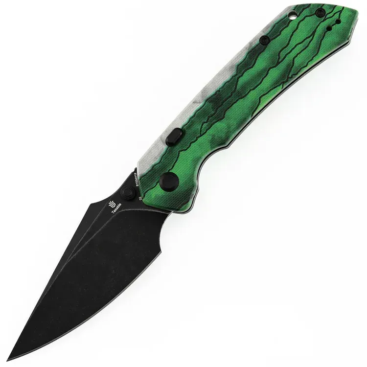 Нож Tenable Fenrir Top Liner Lock blackwash сталь D2 рукоять Green Misty Mountain G10