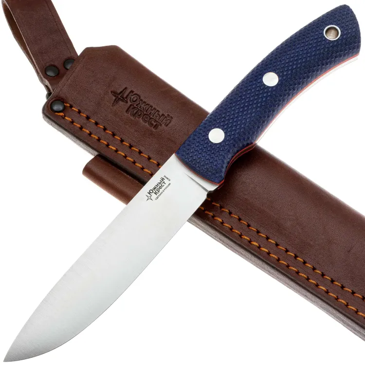 Нож Южный Крест Praiter конвекс сталь Elmax рукоять микарта синяя (246.2156)