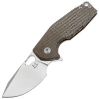 Нож Fox Suru satin сталь M390 рукоять Micarta/Gray Ti (FX-526 MIOD)