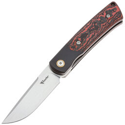 Нож Reate Tribute satin сталь M390 рукоять Ti/Lava Flow FatCarbon