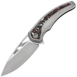Нож TuoTown Whale сталь M390 рукоять Grey Titanium/Colored Carbon Fiber