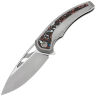 Нож TuoTown Whale сталь M390 рукоять Grey Titanium/Colored Carbon Fiber