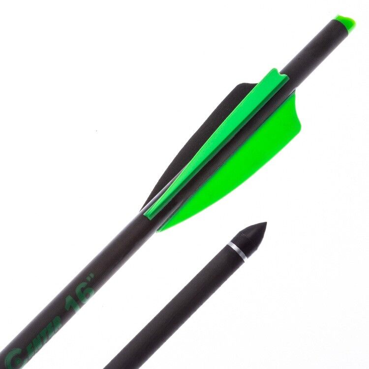 Стрела для арбалета карбон Centershot Toxic Carbon 16" Half Moon Nock