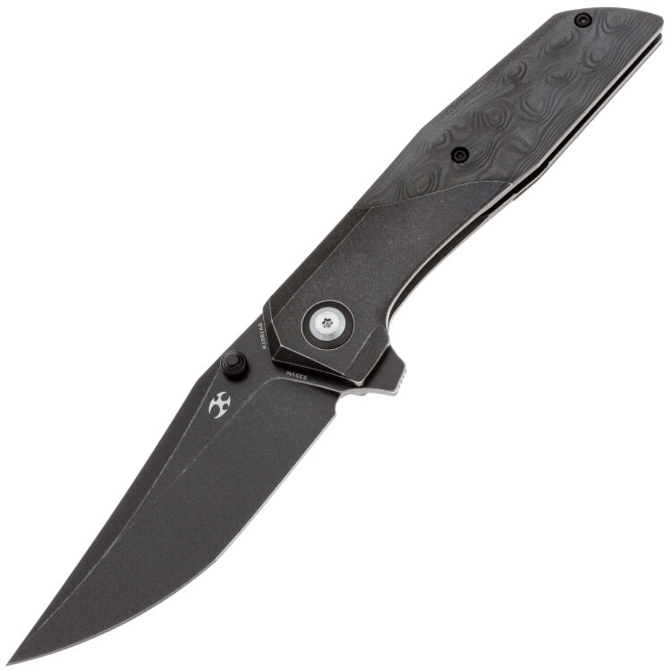 Нож Kansept Deadite blackwash сталь S35VN рукоять Blackwash Ti/Rose Carbon Fiber