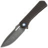 Нож Vanguard Continuum stonewashed DLC сталь M390 рукоять Flamed Titanium