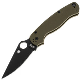 Нож Spyderco Paramilitary 2 Black сталь CPM-S90V рукоять OD Green G10 (C81GPODBK2)