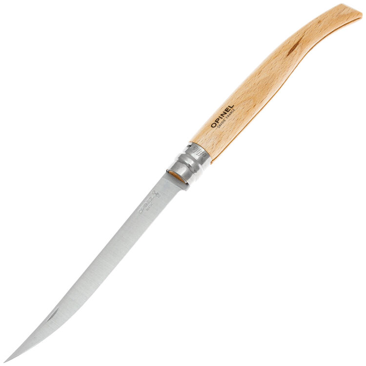 Нож Opinel №15 Slim филейный сталь 12C27 рукоять бук (002561)