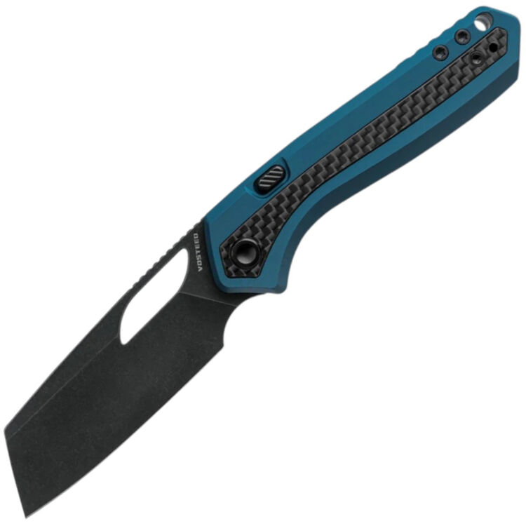 Нож Vosteed Kroc blackwash сталь S35VN рукоять Blue Aluminum/Carbon Fiber