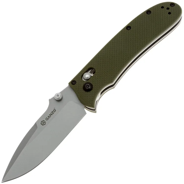 Нож Ganzo G704-GR cталь 440C рукоять Green G10