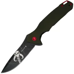 Нож Mr.Blade Hellcat Boba Fett blackwash сталь VG-10 рукоять Olive G10