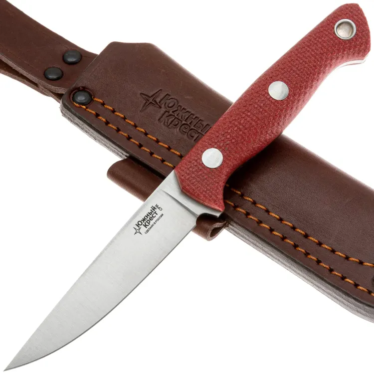 Нож Южный Крест Splinter сталь CPR рукоять микарта красная (240.0657)