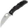 Нож Spyderco Endela Wharncliffe serrated сталь VG10 рукоять Black FRN (C243FSWCBK)