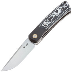 Нож Reate Tribute satin сталь M390 рукоять Ti/White Storm FatCarbon