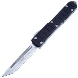 Нож Microtech Ultratech T/E Serrated Satin сталь M390 рукоять Stepside Aluminum (123II-12S)