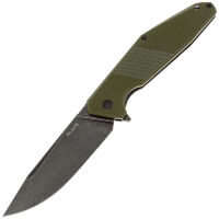 Нож Ruike Forth blackwash сталь 8Cr13MoV рукоять Green G10/Stainless steel (D191-G)