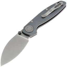 Нож Vosteed Shilin Cutter Lefty stonewash сталь Elmax рукоять Gray Aluminum
