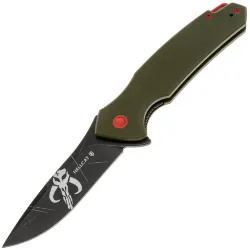 Нож Mr.Blade Hellcat Mini Boba Fett blackwash сталь VG-10 рукоять Olive G10