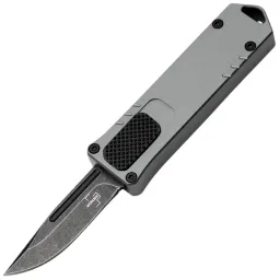 Нож Boker Plus USB OTF 2.0 blackwash сталь D2 рукоять Grey Aluminium (06EX268)