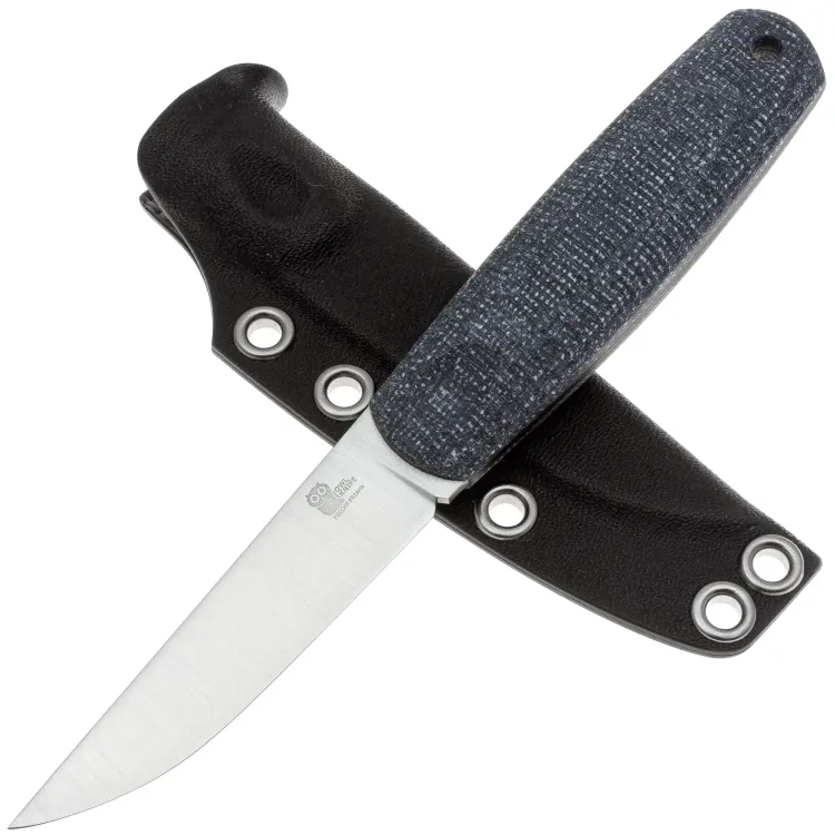 Нож Owl Knife North-XXS сталь Elmax рукоять микарта Джинс серая