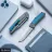 Нож Tolkachev Knives ФС Данди сталь M398 рукоять Grey Ti/Blue Crystal Ti