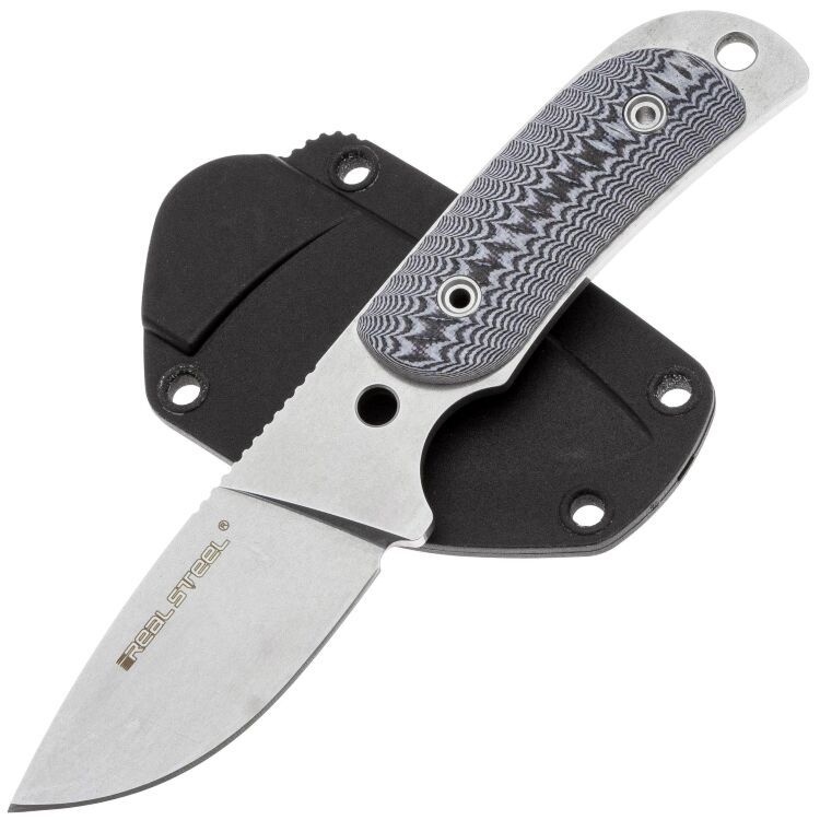 Нож Real Steel Hunter 165 сталь 12C27 рукоять Black/White G10 (3531)