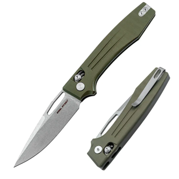 Нож Real Steel Vena stonewash сталь Nitro-V рукоять OD Green G10 (7191SG)