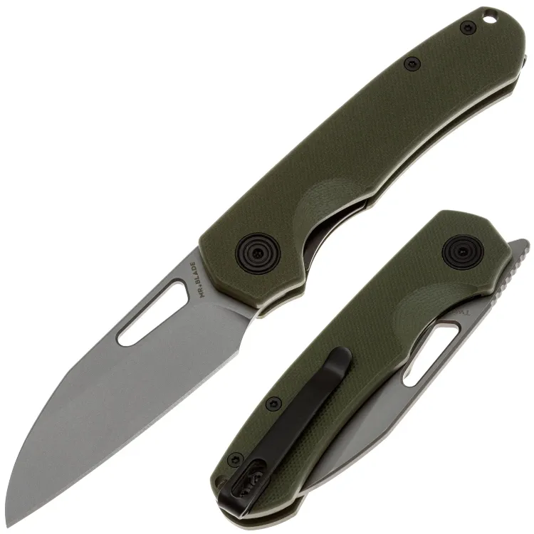 Нож Mr.Blade Twite Grey PVD сталь AUS-8 рукоять Olive G10