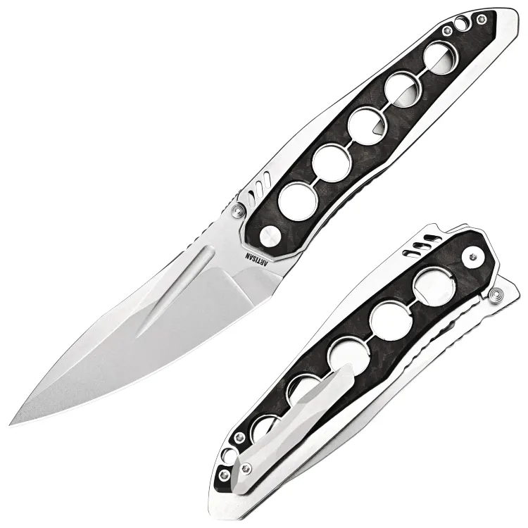 Нож Artisan Cutlery Sudden stonewash сталь S35VN рукоять Carbon Fiber/Steel