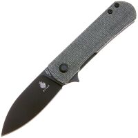 Нож Kizer Yorkie Black сталь M390 рукоять Black/Grey Micarta