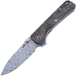 Нож QSP Hawk сталь Damascus рукоять Aluminum Foil Carbon Fiber (QS131-Q)