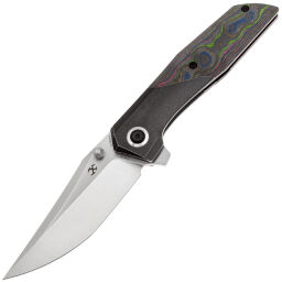 Нож Kansept Deadite satin сталь S35VN рукоять Blackwash Ti/80s Camo CF