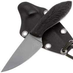 Нож Волчий Век МиниМасичька Custom Stonewash сталь N690 WA рукоять Textured Black G10