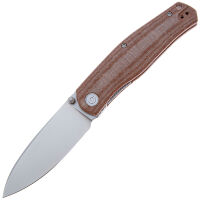 Нож CIVIVI Sokoke beadblast сталь 14C28N рукоять Brown linen Micarta (C22007-3)