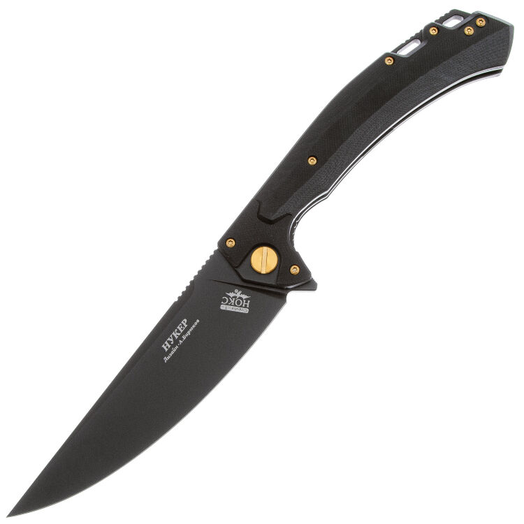 Нож НОКС Нукер black сталь AUS-8  рукоять Black G10 (347-780406)
