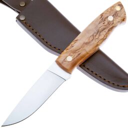 Нож Brisa Trapper 95 Flat сталь N690Co рукоять Stabilized Curly Birch