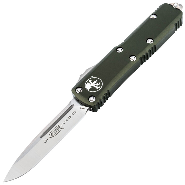 Нож Microtech UTX-85 S/E satin сталь M390 рукоять OD Green Aluminium (231-4OD)