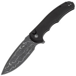 Нож CIVIVI Praxis Button Lock сталь Damascus рукоять Black Aluminum (C18026E-DS1)