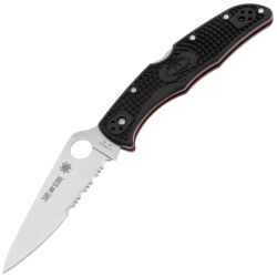 Нож Spyderco Endura 4 PS Thin Red Line сталь VG-10 рукоять Black FRN (C10FPSBKRD)