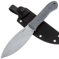 Нож N.C. Custom Инуит stonewash сталь AUS-10 рукоять Gray Micarta