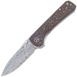 Нож QSP Hawk сталь Damascus рукоять Copper Foil Carbon Fiber (QS131-S)
