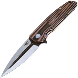 Нож Bestech Fin Blackwash/Satin сталь 14C28N рукоять Black/Orange/Beige G10 (BG34C-2)
