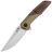 Нож Kansept Deadite stonewash сталь S35VN рукоять Bronze Ti/Lava Flow FatCarbon