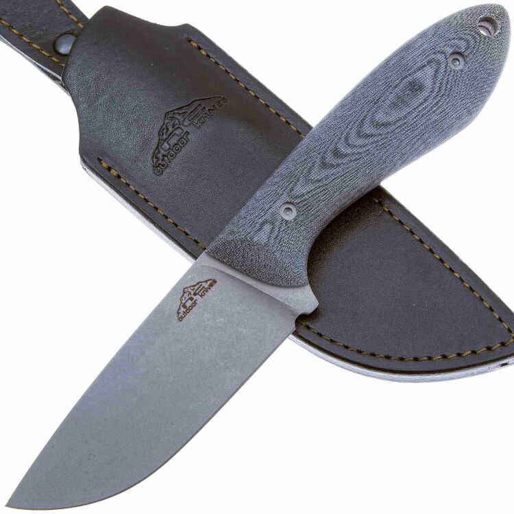 Нож N.C. Custom Crony stonewash сталь N690 рукоять серая микарта