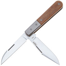 Нож Lion Steel Barlow Warhorse сталь M390 рукоять Ti/Canvas micarta (L/CK0122 NC)
