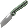 Нож Vosteed Kroc stonewash сталь S35VN рукоять Green Aluminum/Carbon Fiber