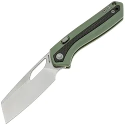 Нож Vosteed Kroc stonewash сталь S35VN рукоять Green Aluminum/Carbon Fiber