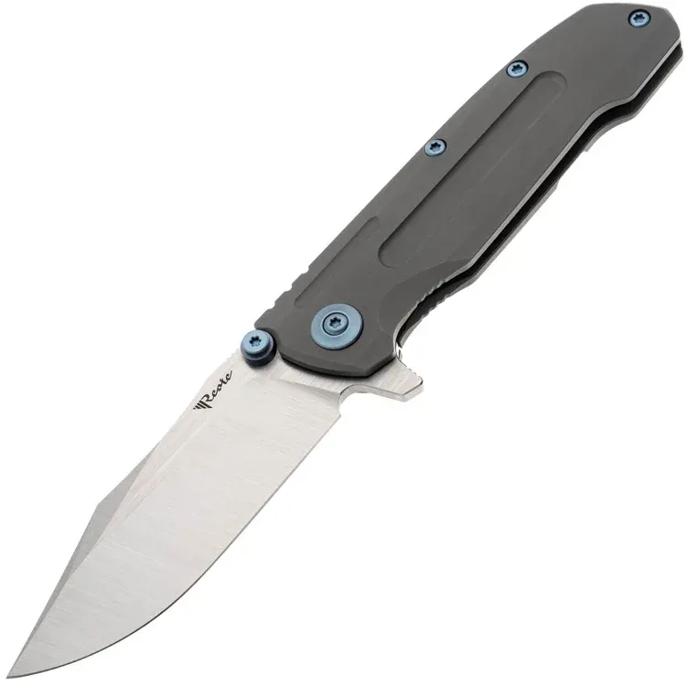 Нож Reate 9D-V2 satin сталь 154CM рукоять Dark bead blast Titanium