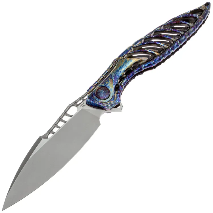 Нож Rike Knife Thor6 Plus сталь M390 рукоять Flamed Blue Titanium