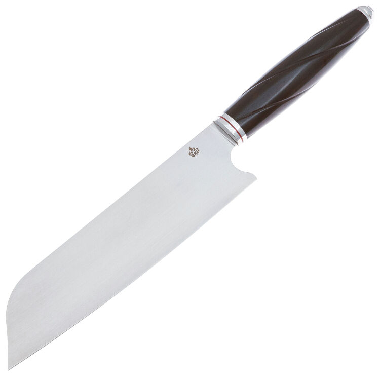 Нож кухонный QSP Santoku 7'' сталь 14C28N рукоять Ebony Wood (QS-KK-002A)