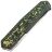 Нож Kansept Integra stonewash сталь S35VN рукоять Green/Yellow Carbon Fiber
